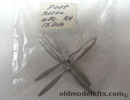 Aeroclub 1/72 Rotol 4 Blade Propellers (2) - 13' Diameter Right Hand, P004 plastic model kit